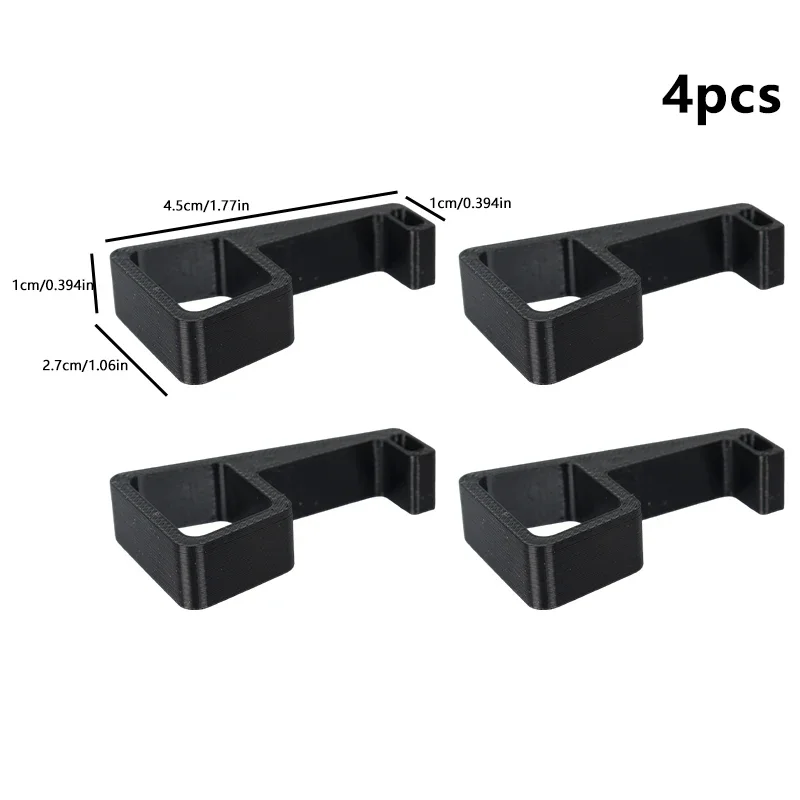 4pcs Cooling Bracket & Elevated Footrest Bracket For TECTECINTER PS4 Durable Black Plastic Cooling Support Holder Accessories