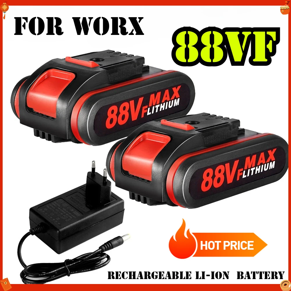 Rechargeable Li-Ion 88VF Battery High-capacity For Worx Battery for Electric Wrench Saw Cordless Reciprocating Saw for 36VF48VF