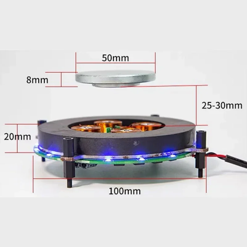 Zware magnetische levitatie blote metalen module Magnetische levitatiebeweging Potplant Maglev Tentoonstellingsstandaard Maglev-luidspreker