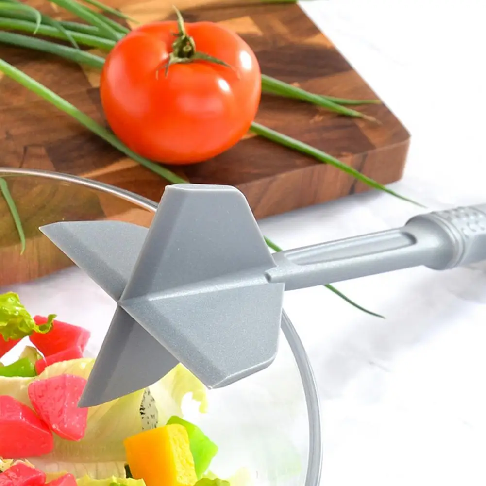 Meat Grinder Kitchen Meat Chopper with 4 Curve Blades Heat-resistant Meat Masher for Ground Beef Long Handle Hamburger Chopper