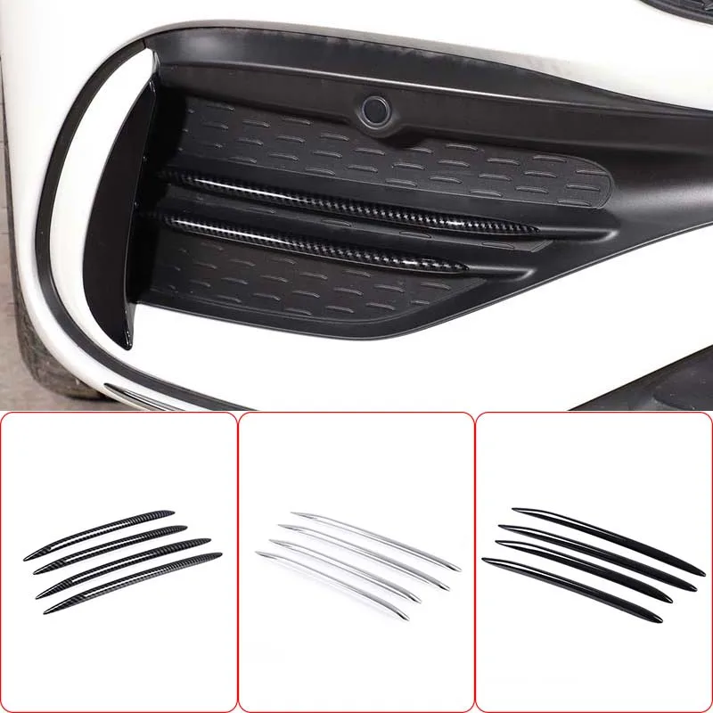 For Mercedes Benz C Class W206 2022 ABS Car Styling Front Fog Light Decoration Strips Air Intake Grille Cover Trim Accessory