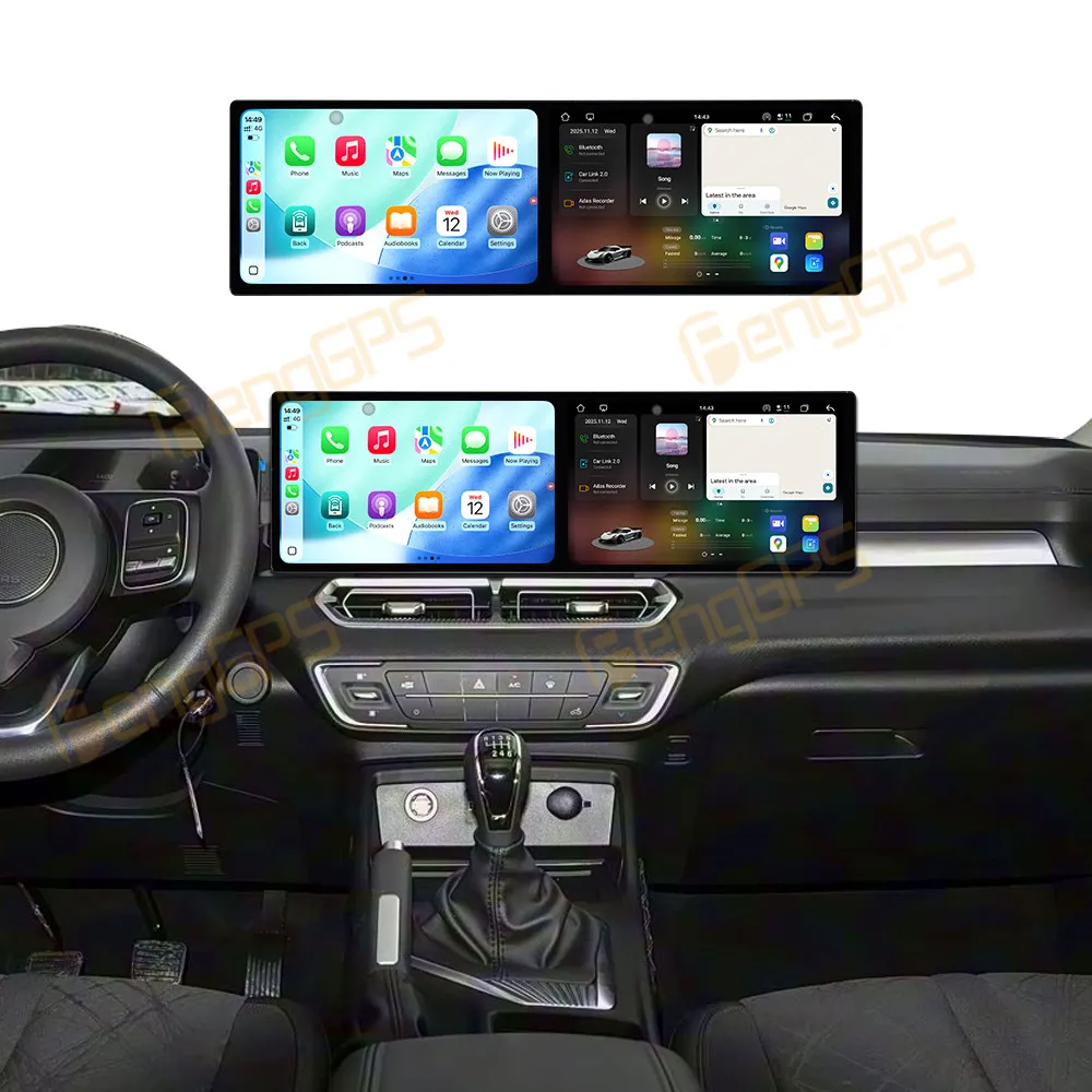 

Автомобильный радиоприемник CarPlay с двойным экраном 10,1 дюйма для Great Wall Pao Kingkong 2022, мультимедийный плеер с сенсорным экраном, GPS-навигация