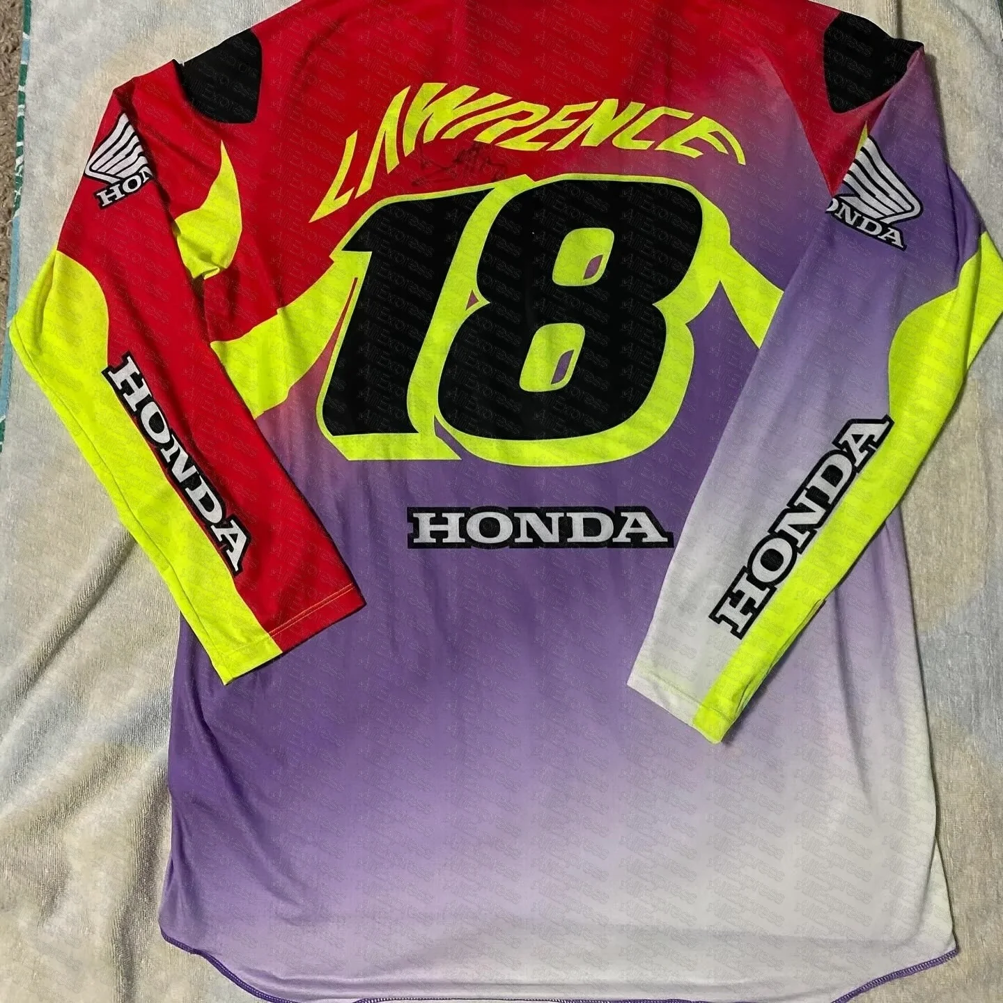 

Футболка Honda Latest 2026 для внедорожного мотоцикла Mountain # 18, дышащий трикотаж, быстросохнущий гоночный топ, удобный выбор для гонщиков