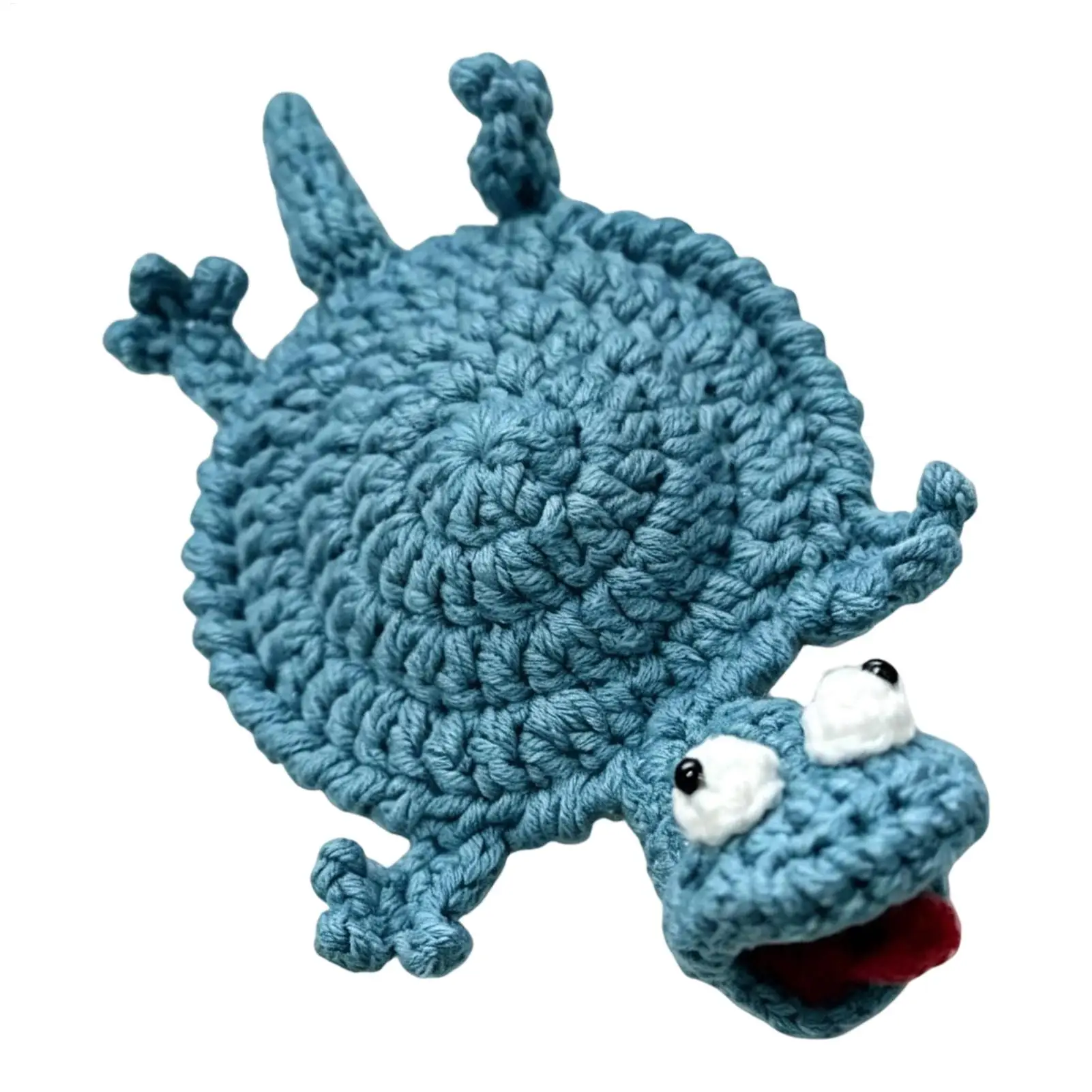Crochet Coaster Realistic Ornament Table Mat Funny Crochet Lizard Coaster Animal-Themed Table Protection Ornament for Bedroom