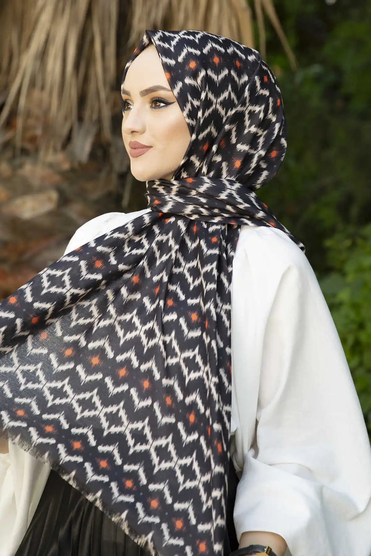 Cotton Pattern Shawl E-Winter Autumn 2021 Muslim Women Hijab headscarf Islamic Turkey