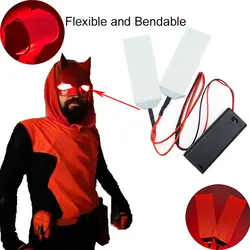 Red Eyes Light DIY Flexible Bendable LED Eyes Lights Kits for Halloween Cosplay Helmet Mask Eye Modification Accessories Gifts