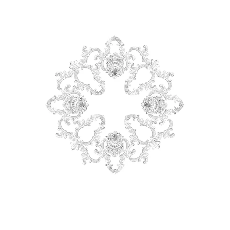 PU light panel imitation gypsum European French ceiling round lamp holder modeling lamp pool 134cm parquet light panel