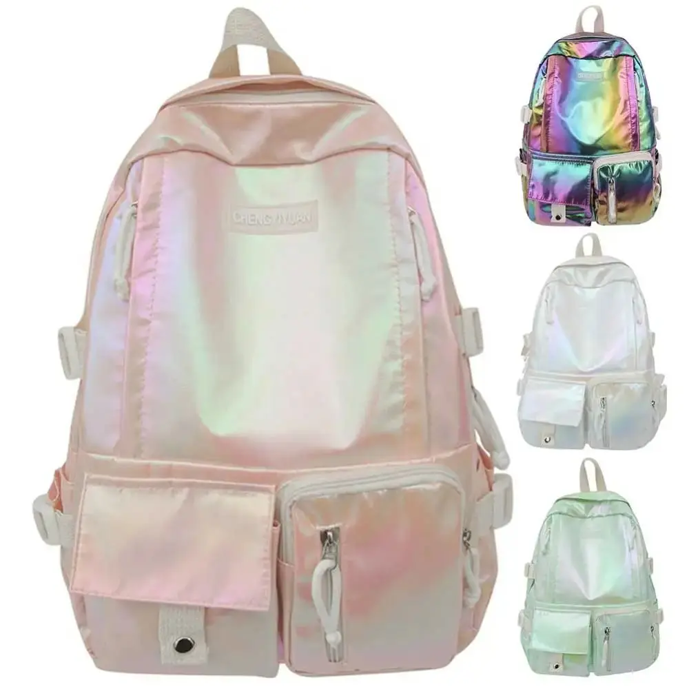 Mode Multi-Pocket Laser Rucksack Große Kapazität Handtasche Studenten Schule Tasche Reisetasche Lagerung Tasche Schulter Tasche Reise