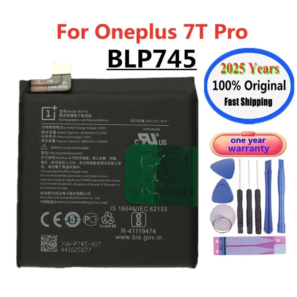 

4000mAh BLP745 Original Battery For 1+ OnePlus 7TPro 7T Pro Batteries Fast Shipping