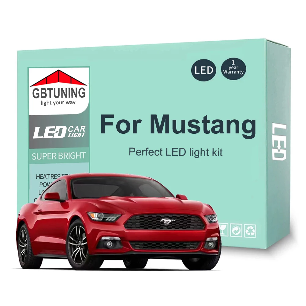 

LED Interior Light Bulb Kit For Ford Mustang 1994-2015 2016 2017 2018 2019 2020 2021 2022 Car Dome Reading Lamp Canbus No Error