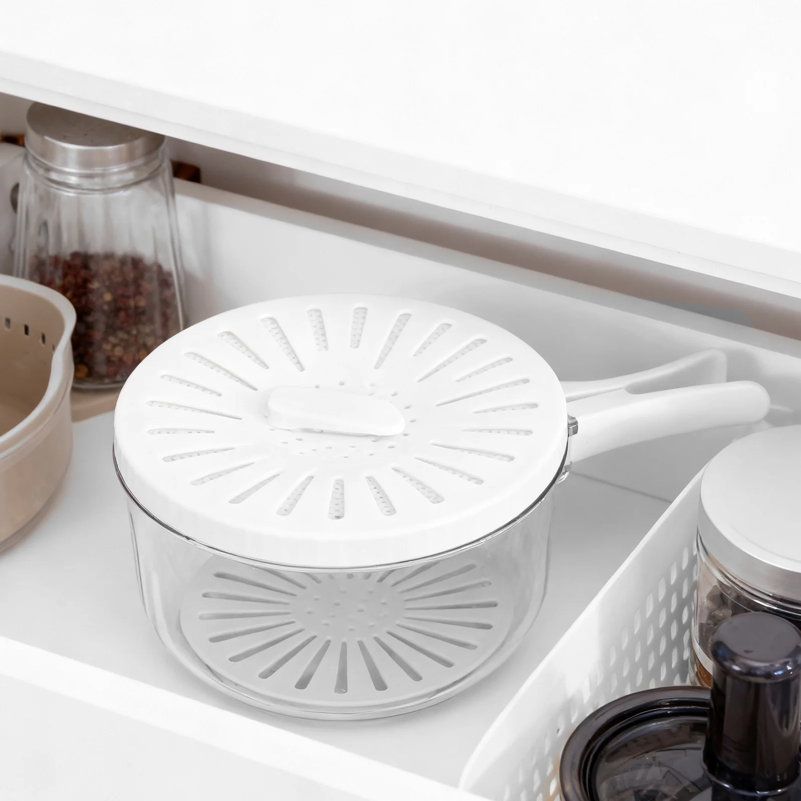 

Dual Layer Drain Basket Rustproof Steel Wire Mesh Kitchen Sink Organizer for Fruits Veggies Drying and Storage Utility