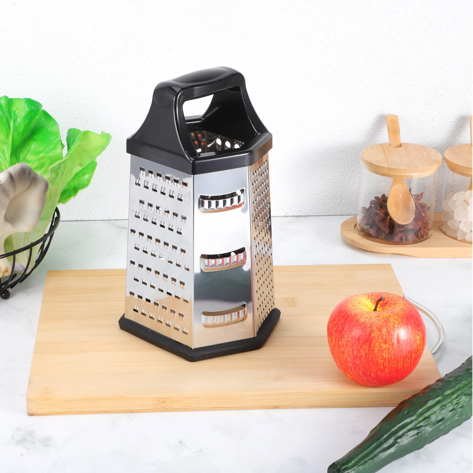 

Six Sided Food Graters for Kitchen Stainless Steel Veggie Slicer Potato Shredder Cheese Grater Fruit Vegetable Tools Easy Clean