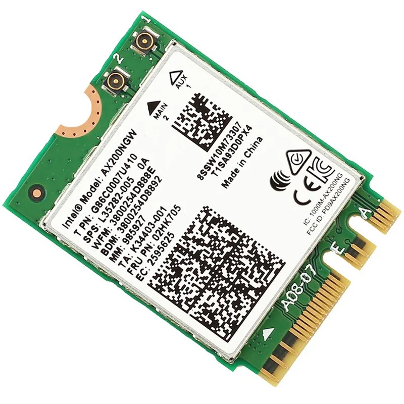 AX200NGW Module For INTEL 2974Mbps bluetooth 5.0 WIFI6 Module Mini PCIE 802.11ax 160Mhz Bandwidth NIC Laptop WIFI card 2.4g/5.8g