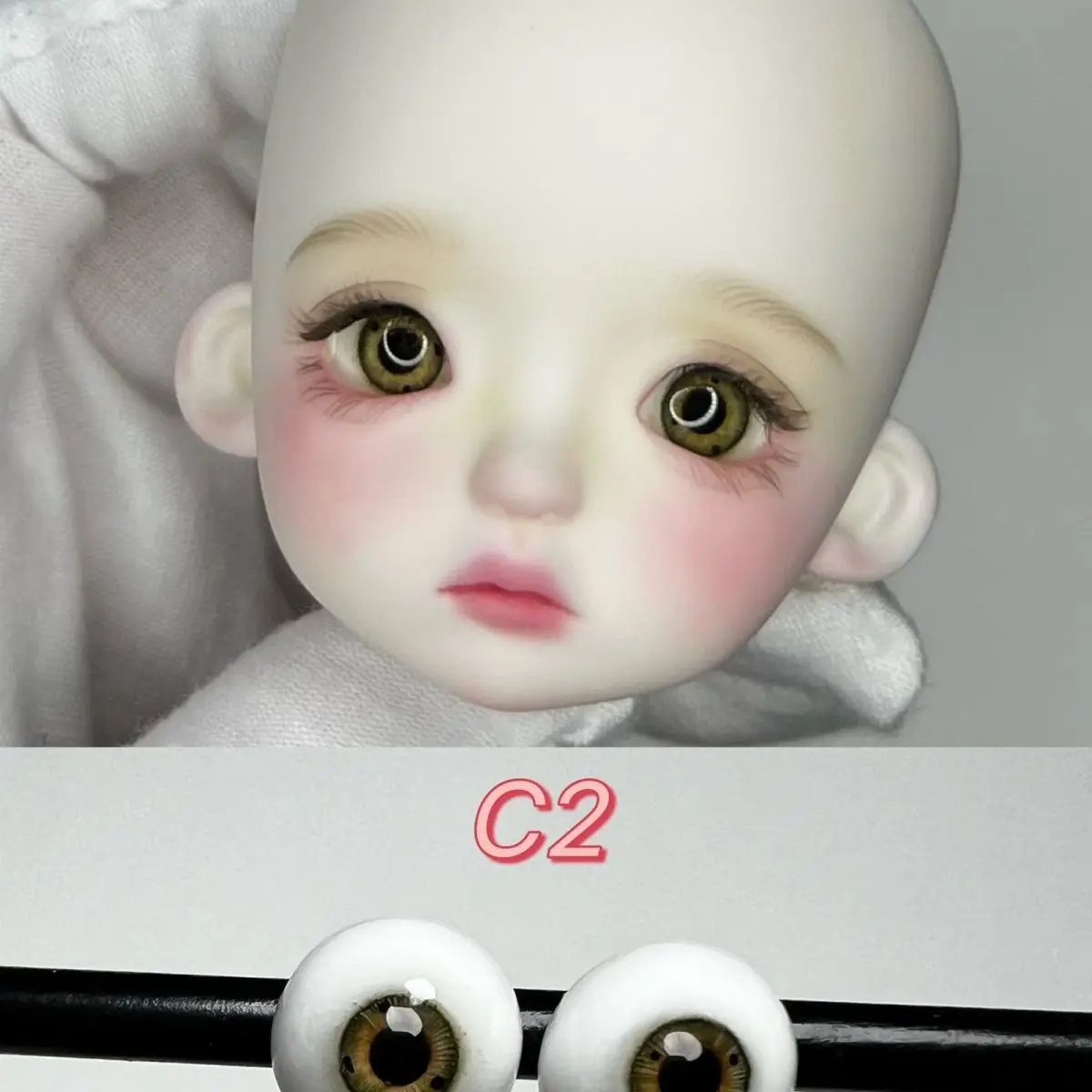 New 12/14/16/18/20/22/24/30mm Doll's Eyes for 1/6 1/4 1/3 Bjd Doll Plaster Eyeball Girl Toy Dress Up Doll Accessories, No Doll