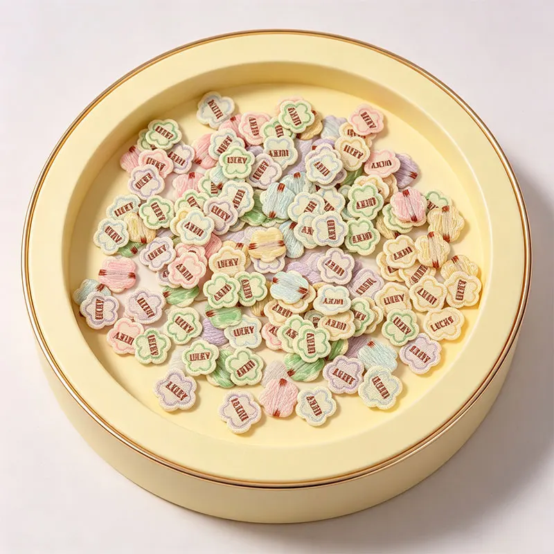 100pcs of 12mm Cute flower embroidery fabric patch for clothes patching DIY decoration patch cp3865