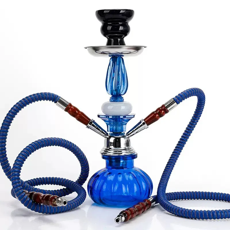 Hookah Shisha Double Hose Pumpkin Glass  Double Hose Pumpkin Glass Hookah Complete Set Mini Shisha Kit For Home Bar Party