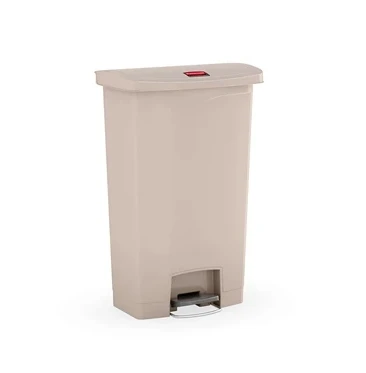 

Rubbermaid 18Gal Step-on Dustin Front Step Resin Trash Can with Lid