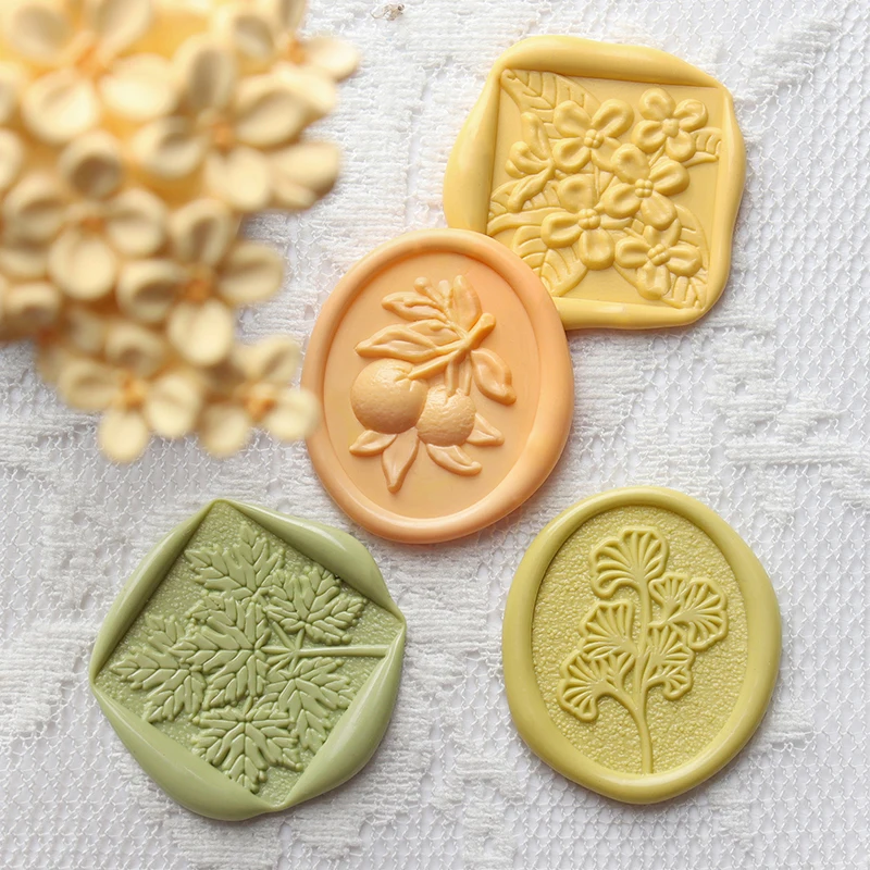 3D Embossed Wax Seal Stamp Head, Flower Sealing Stamp, Envelopes, Wedding Invitations, Scrapbooking, Autumn, New