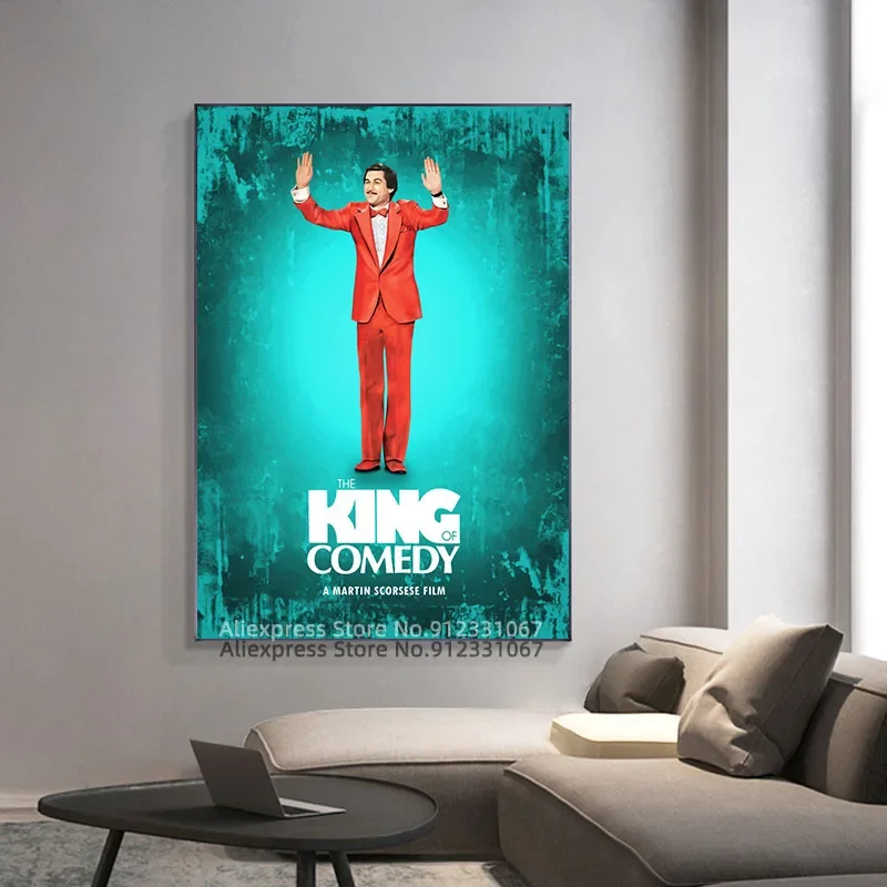 Movie Poster of The King Of Comedy by Martin Scorsese Canvas Painting Art Poster Print Wall Art Picture Home Decor Cuadros