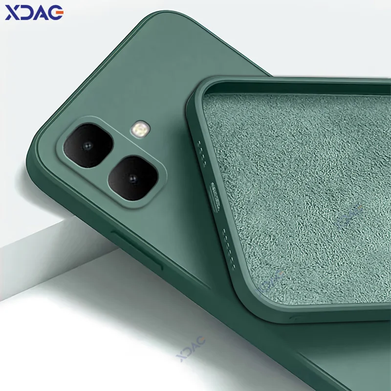 Luxury Candy Cellphones Case for Infinix Smart 10 Camera Protection Smart10 X6725 Soft Fashion Cover Square Liquid Silicon Armor