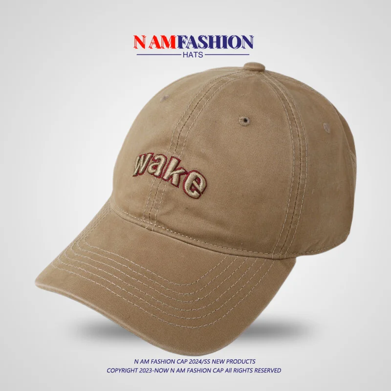 

2024 New Hat Men's Summer Baseball Cap Soft Top Korean Embroidery Alphabet Peaked Cap Women