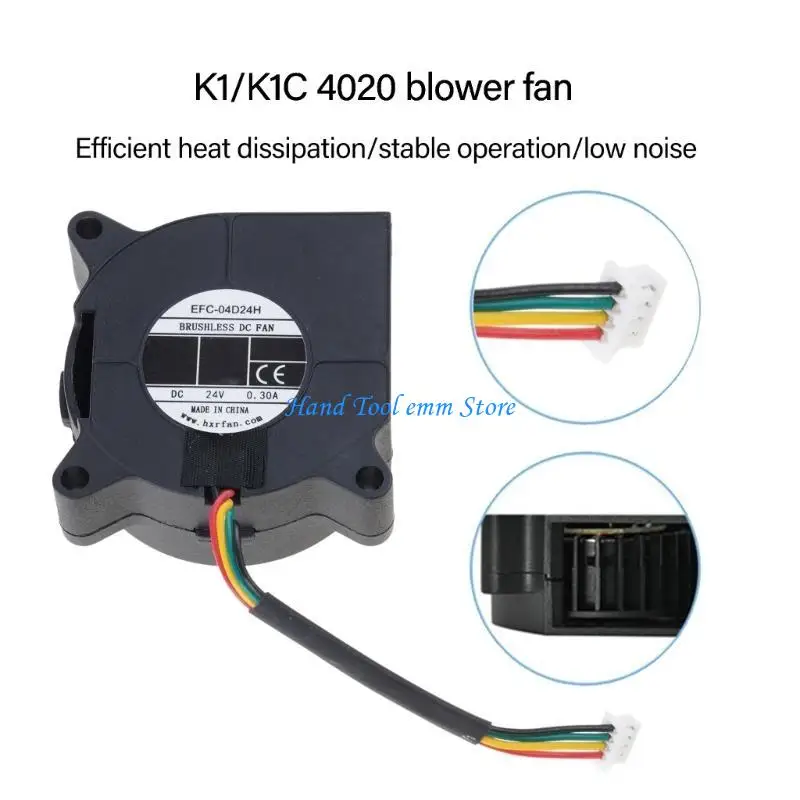 

H37F 4020 Blower Cooling Fan Rapid Temperature Control Silents Running ABS Material Construction Optimized For Series 3D Printer