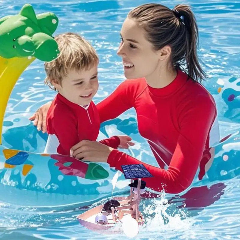 หุ่นยนต์พายเรือ Creative เรือพายเรือ Decor พลังงานแสงอาทิตย์สร้างสรรค์ไม้ตกแต่งการศึกษาเล่นน้ําหุ่นยนต์สําหรับ Ponds Gardens หลา