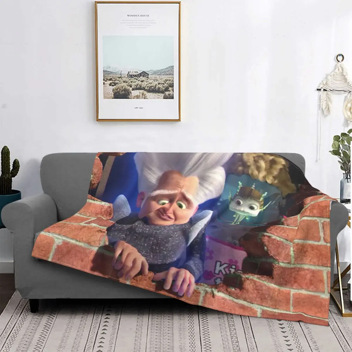 Broken Wall Megamind Blanket Fleece Summer Cute Super Warm Throw Blankets For home Plush Thin Quilt