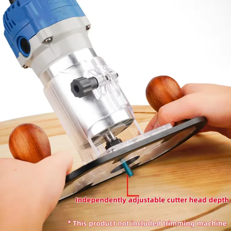 Router Base for Woodworking Trimmer, Milling Cutter Base Compatible with 65mm Edge Trimmer, Woodworking Tool Accessory