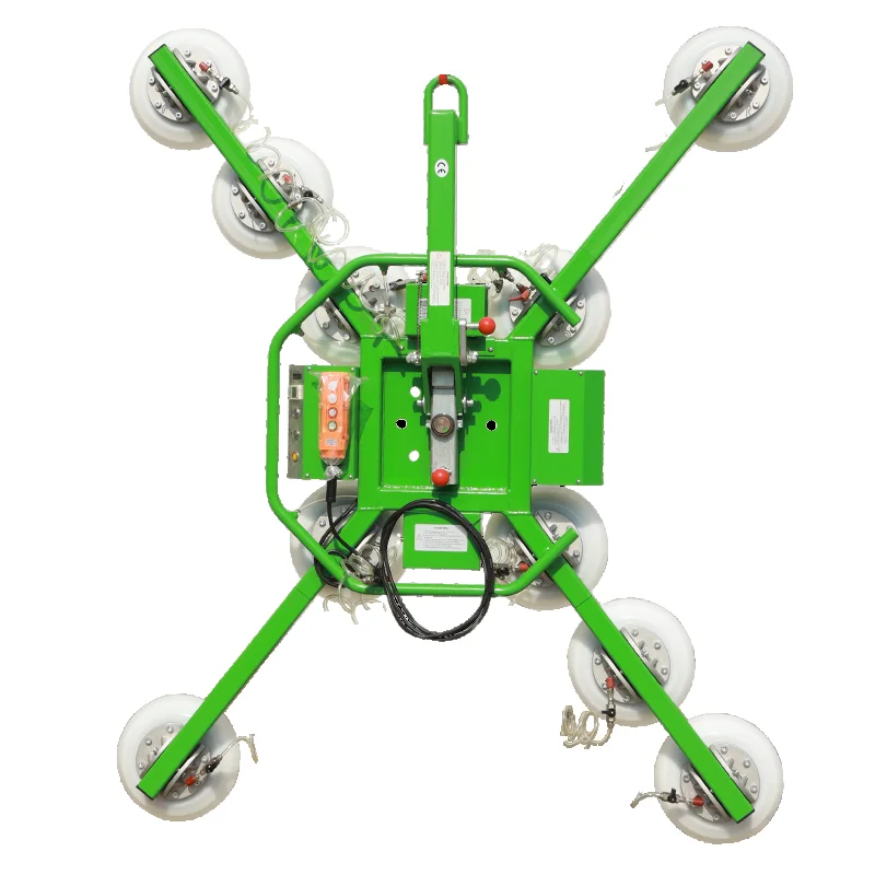Manual rotation 360° tilt 90° vacuum tile and glass lifter, vacuum glass crane for transporting house construction windows