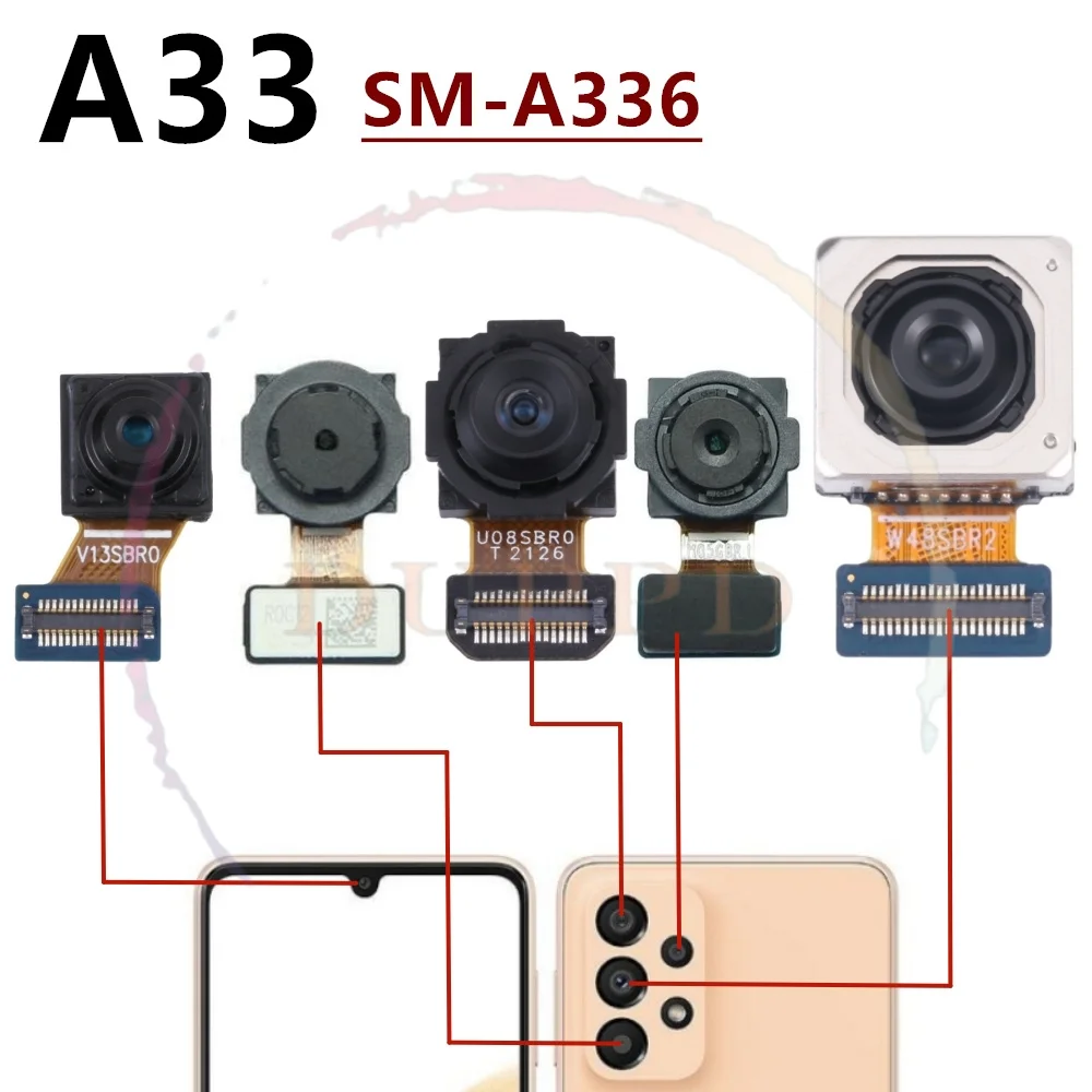 Back Main Rear Camera Front Camera Module Flex Cable For Samsung Galaxy A33 A336 A53 A536 A73 5G A736 Replace Part