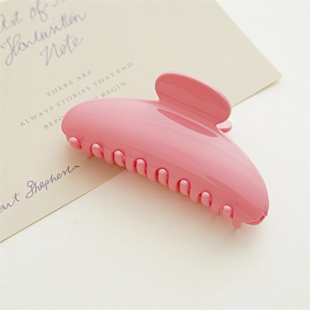 French Semicircle Hair Claw Solid Color Sweet Shark Clip Simple Hair Accessories Barrettes Women