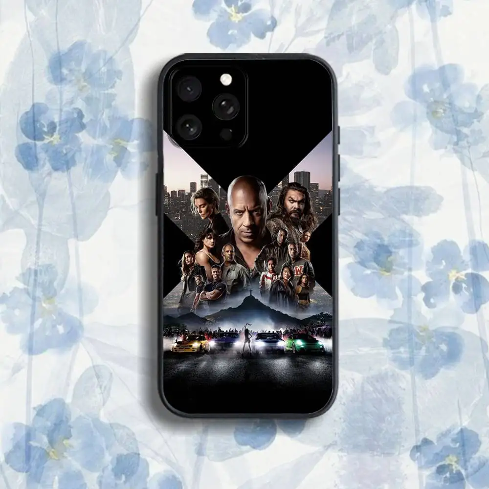 حافظة هاتف F-Fast or Furious 9 لهاتف iPhone 17,16,15,14,13,12,Pro,Max,Plus,E,SE4,Air,Mini Black Soft Box