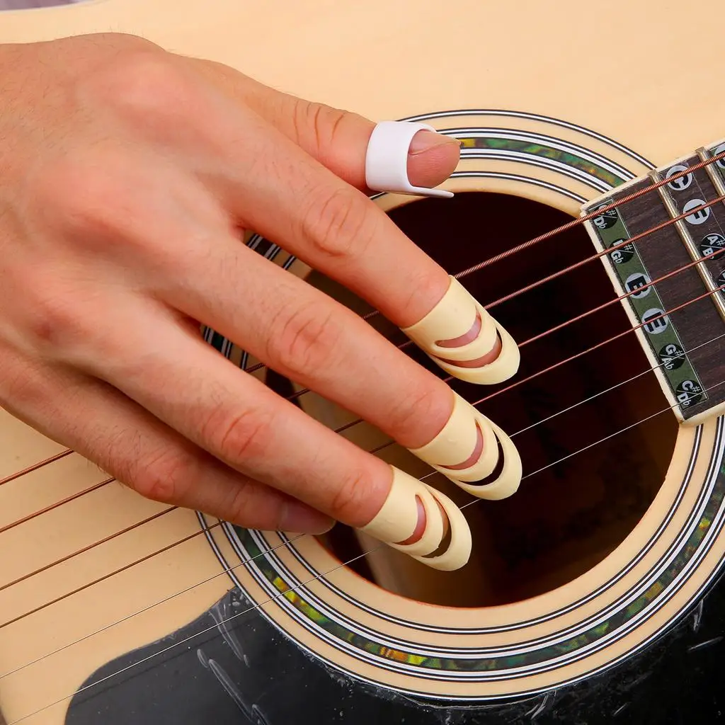 

Assorted Celluloid Guitar Finger Picks Thumb Plectrum Durable Variety Kit for Bass and Electric Guitar