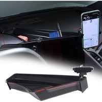 For Chevrolet Corvette C8 Stingray Z51 Z06 2020-2025 Car Navigation Screen Rear Storage Box Organize Tray With Phone Holder