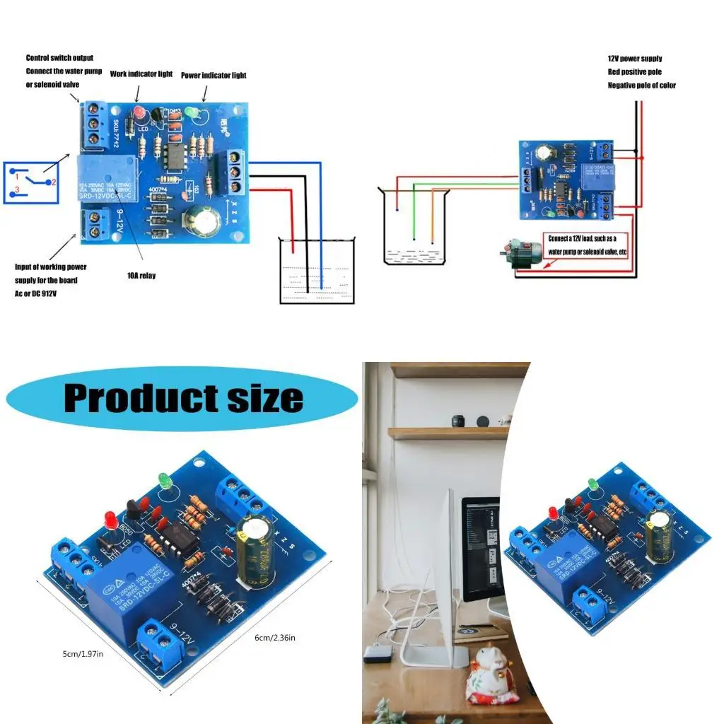 

Y1UB совместимый с домашней проводкой контроллер уровня жидкости для автоматического дренажа с поддержкой питания 9 В 12 В и