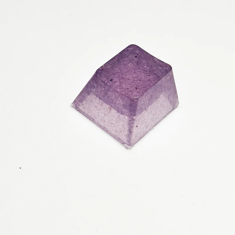Fantasy Light Amethyst Keycap Imitate Amethyst Creative Handmade Customization Translucent Personalized Single Cross Column Axis