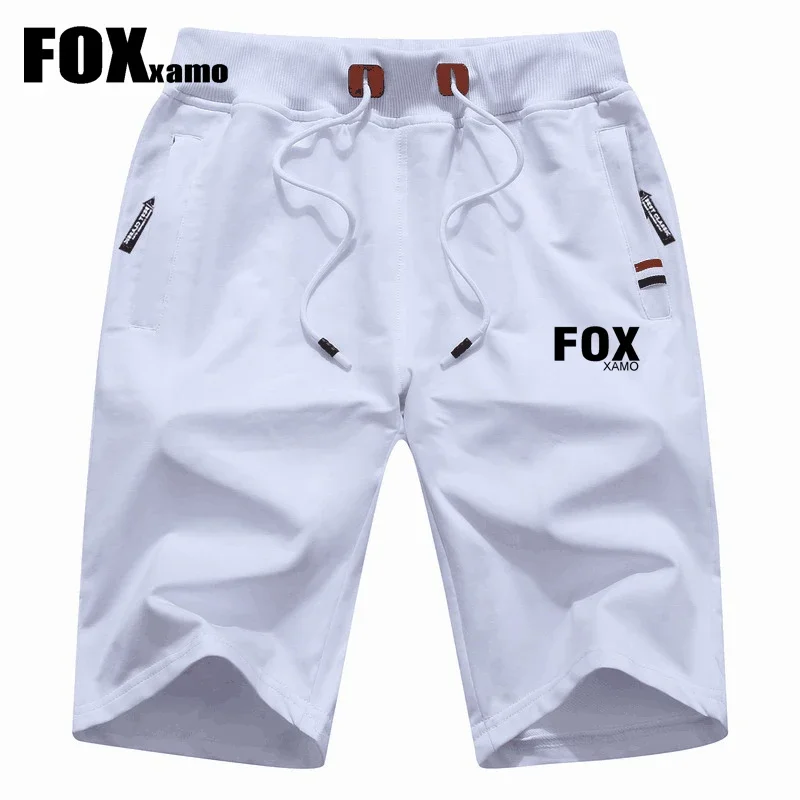 

2023 мужские летние хлопковые повседневные спортивные бермуды FOXxamo для велоспорта, черные классические велосипедные брюки для горного велосипеда, пляжные шорты для мужчин