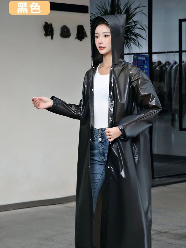 1pc Hooded Rain Coat Women Men Impermeable Thickened Waterproof Tourism Outdoor Hiking Rain Poncho Outdoor Products