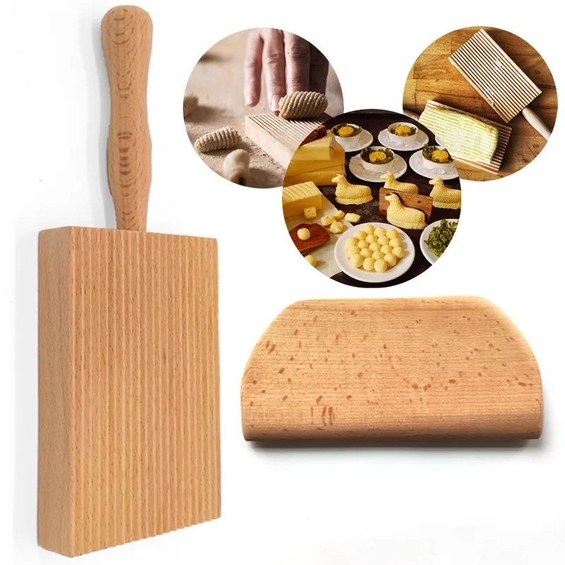 Pasta Making Board 8 Zoll Gnocchi Paddel Buchenholz Gnocchi Boards Butter Paddel Teigsc haber für Nudeln und Kultur butter