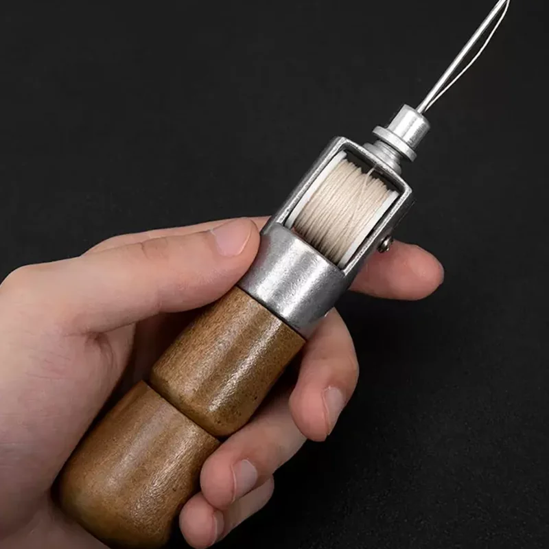 Fotografia 7: Conjunto Profissional de Agulhas de Costura em Couro, Ferramenta de Costura Rápida, Adequada para Reparos Manuais DIY, com 1 Conjunto de Agulhas