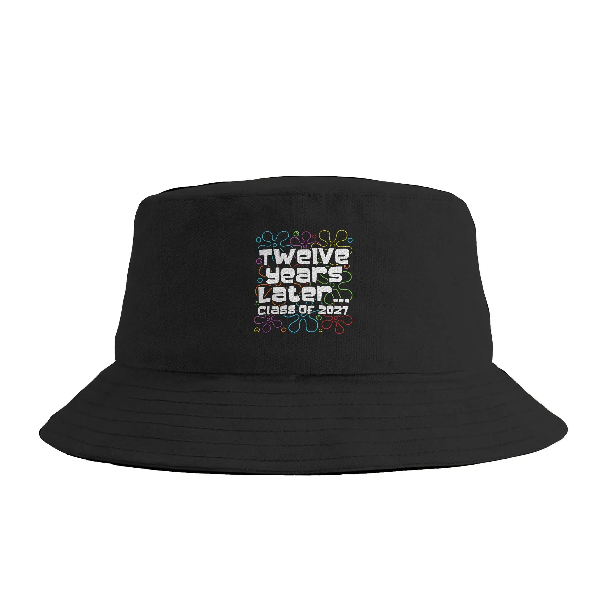 Funny Class of 2027 Senior Twelve Years Later Back to School Bucket Hat  Outdoor Fisherman Caps For Men Women Korean Sun Hats