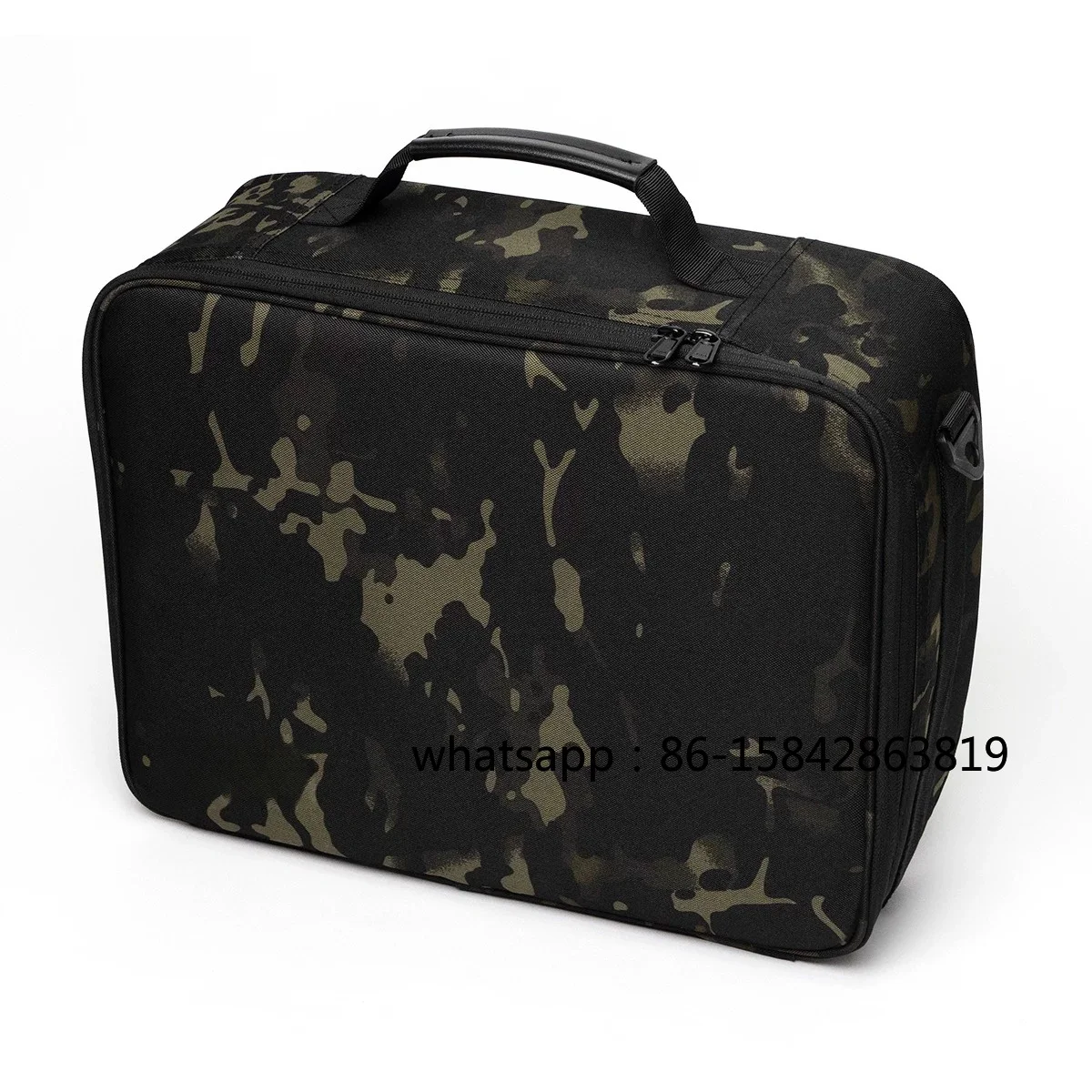 Luya Sea Fishing Wear-resistant Camouflage Four-grid 14000 Giant Spinning Wheel Storage Bag