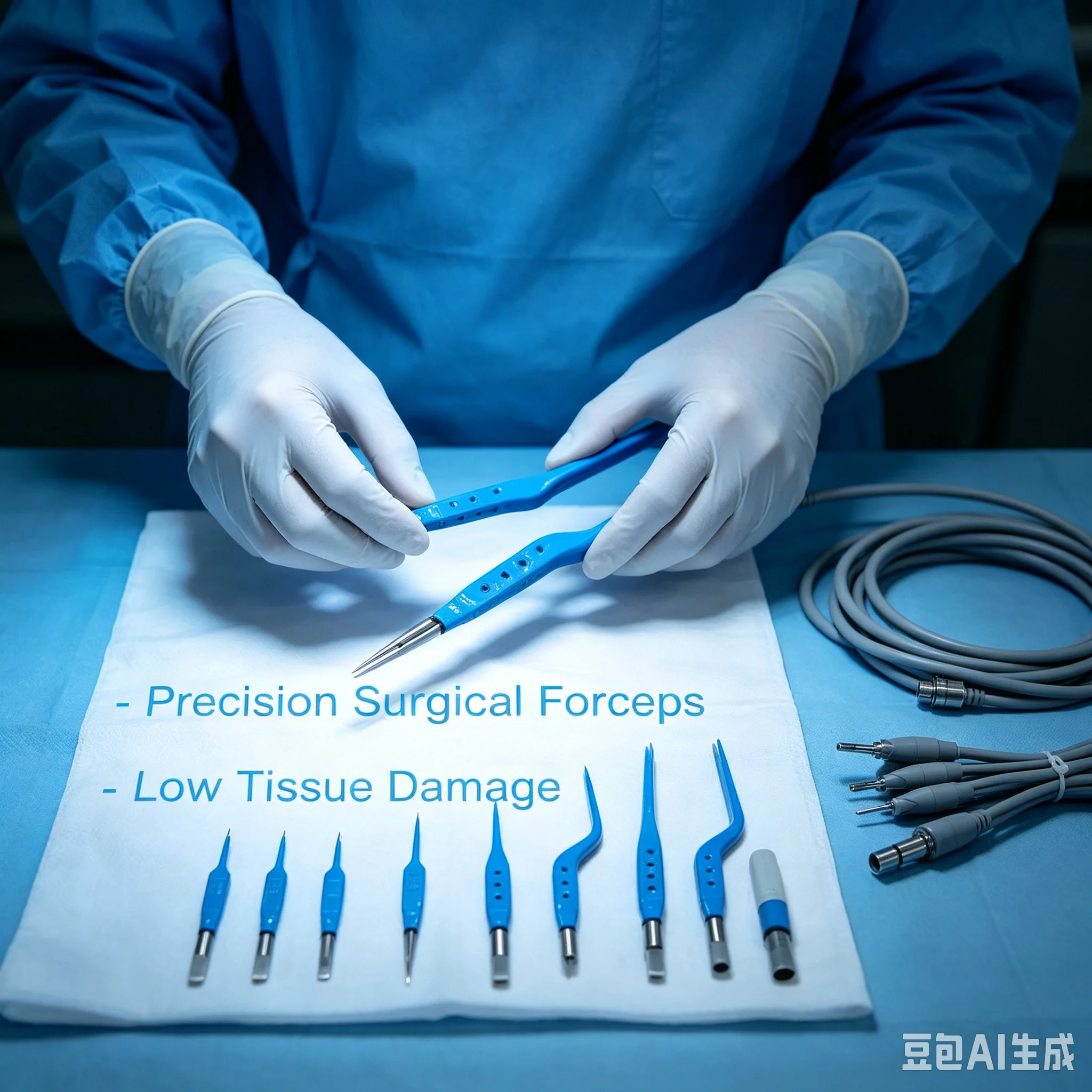 Bipolar coagulation forceps, high frequency electric knife, two-stage forceps, coagulation wire, cosmetic ophthalmology tool