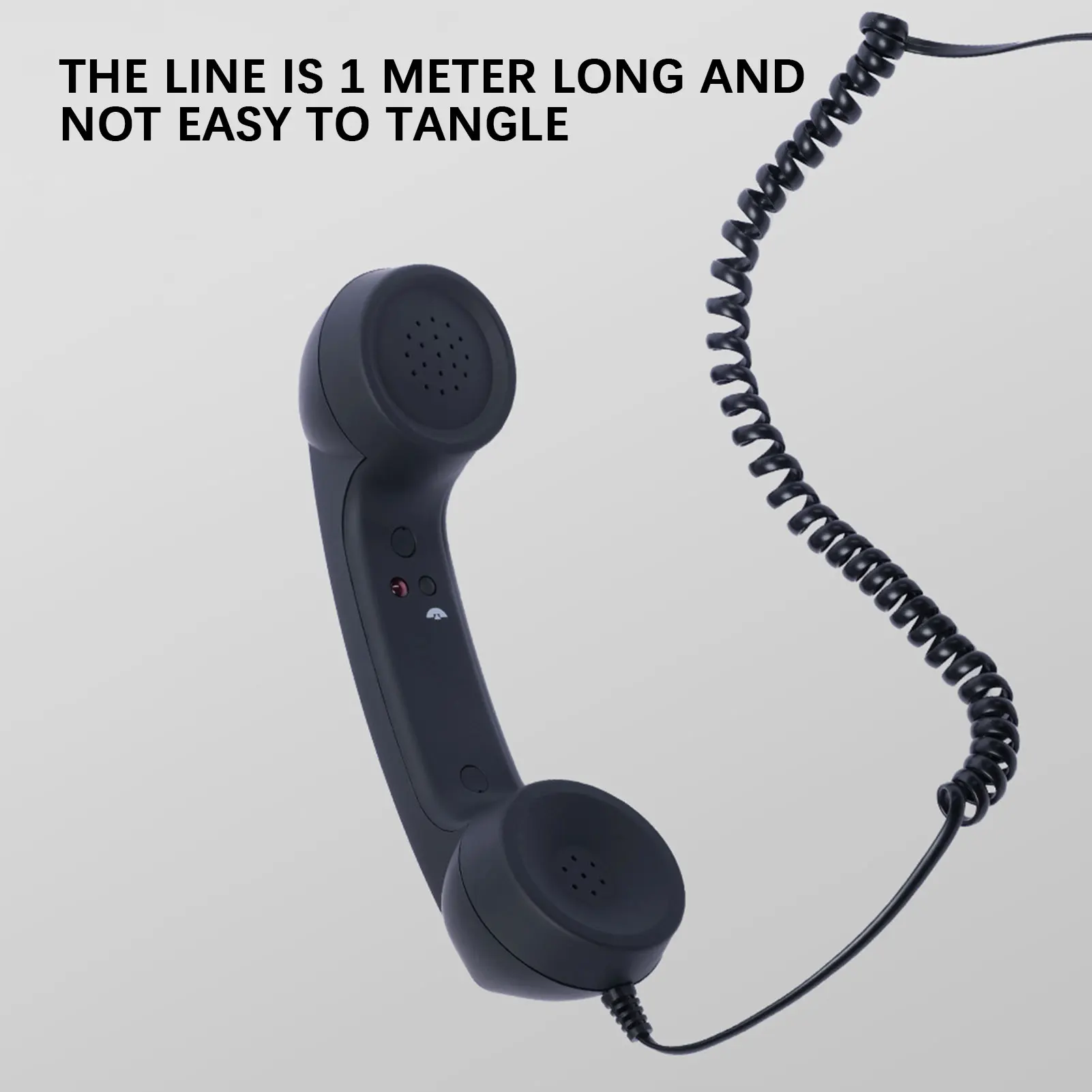 Handset Telepon Handset Telepon Berkabel Dengan Adaptor Tipe C Plug Play Tipe-C Mudah Digunakan Untuk Ponsel Tablet Laptop