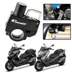 22-28mm For BMW C400GT C400X C400 GT X 2020-2024 2023 2022 Motorcycle CNC Helmet Pipe Clamp Hook Lock for Moto Anti Theft Fixin
