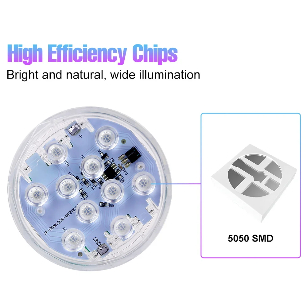 RGB LED Submersible Light Waterproof 15 Colors Remote Control Underwater Lamp For Swimming Pool Aquarium Fish Tank Wedding Party