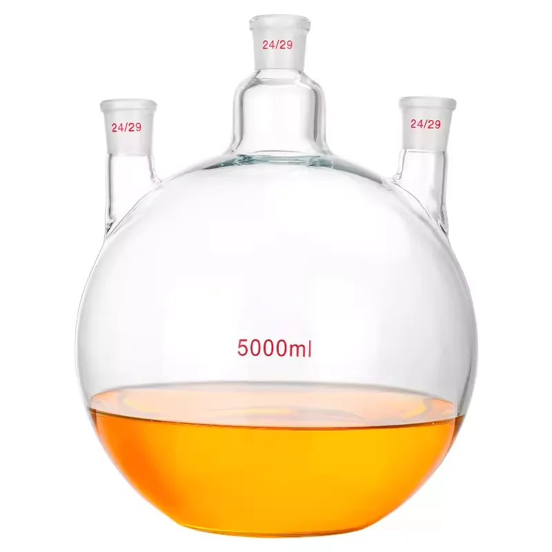 50/100/250/500/1000ml/2000ml straight mouth three-neck round bottom flask high temperature resistant distillation flask laborato