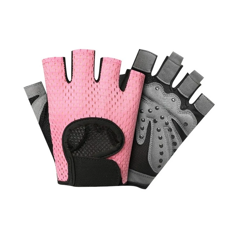 Outdoor cycling gloves men women half finger non slip weight lifting wear resistant shock absorbing cobweb breathable