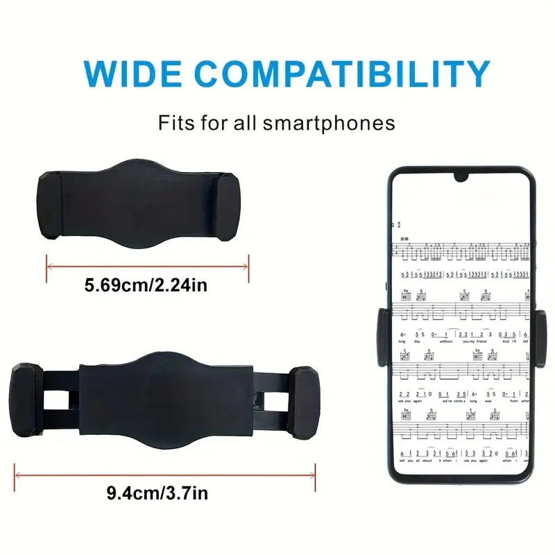 Flexible Adjustable Mic Stand Phone Holder with Gooseneck Clamp for Most Smartphones,Ideal for Recording & Live Streaming